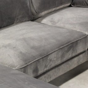 Dimehouse | Hoekbank Peppin 3-zits velvet zithoogte 46 cmzitdiepte 59 cmhoogte 85 cmdikte groen zitbanken velvet banken | NADUVI outlet
