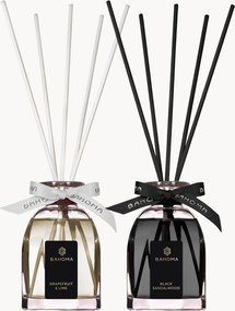 Achthoekige diffuser in een geschenkdoos (grapefruit & limoen, zwart sandelhout), 2-delig