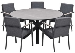 Garden Impressions Angela tuinset 6-delig - Duuk tuintafel Ø150 cm