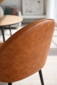 Zwarte Teok Vintage Kunstlederen Stoel