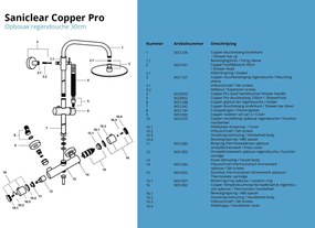 Saniclear Copper Pro opbouw regendouche 30cm hoofddouche zwart koper
