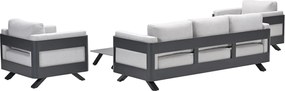 Garden Impressions Medellin loungeset 5-delig – carbon black - Valley sand