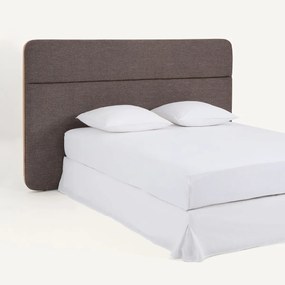 Hoofdbord in gevlekte stof met frame in eikenfineer, NOEN