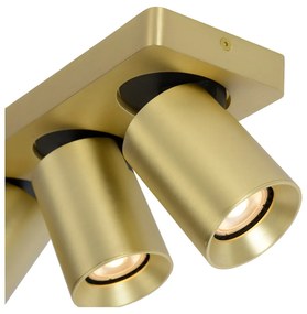 Lucide Nigel plafondlamp 3x 5W goud mat