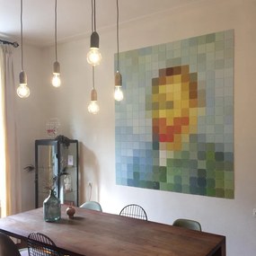 Industriële hanglamp grijs beton - Cava 5