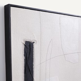 Gecollageerde en beschilderde stoffen muurkunst, Snoh