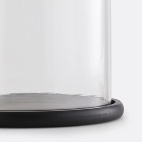 Stolp in glas met zwarte sokkel H32 cm, Campa