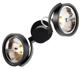 Moderne spot zwart draai- en kantelbaar 2-lichts - Goes