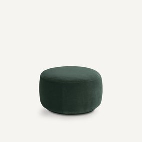 XL poef, in fluweel, Rosebury, ontwerp door Emmanuel Gallina