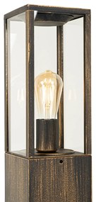 Vintage staande buitenlamp antiek goud 80 cm IP44 - Charlois Industriele / Industrie / Industrial, Klassiek / Antiek E27 IP44 Buitenverlichting