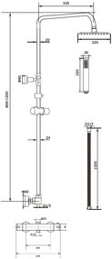 SaniGoods Amor mat zwarte regendouche stortdouche 20cm