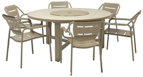 4 Seasons Outdoor | Diva tafel, seashell  Tuintafel    Wit weerbestendig