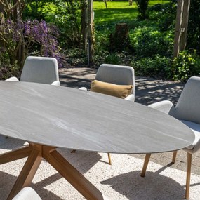 Garden Impressions Scot tuintafel ovaal 230x115 cm – Napoli sand - light teak look