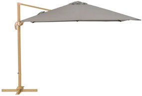 Siena 3x3m houtachtige tuinparasol met grijze hoes Garden Point