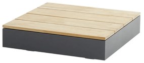 4 Seasons Outdoor Ibiza teak hoek/salontafel 84 x 84 cm SALE Bijzettafel houtkleur weerbestendig
