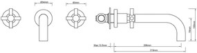 Mueller Mika inbouw-wastafelkraan 2-knops PVD-coating chroom