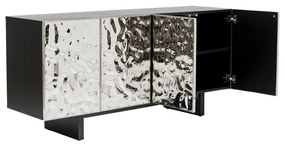 Kare Design Caldera Design Dressoir Zilver Zwart - 160x45x78cm.