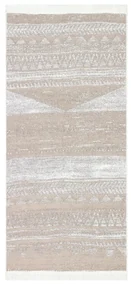 vidaXL Vloerkleed 100x200 cm katoen beige