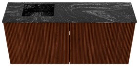 Mondiaz Joya DLux 90cm toiletmeubel ruby met wastafel faye links zonder kraangat lava