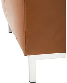 Goossens Excellent Bank Massimo cognac, leer, 3,5-zits, urban industrieel