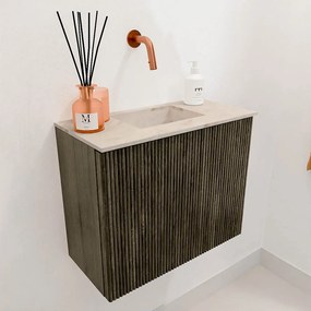 Mondiaz Joya DLux 50cm toiletmeubel shadow met wastafel faye midden zonder kraangat frappe
