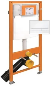 Rezi Quick Fit WC element zelfdragend incl. bedieningsplaat Modern wit met frontbediening voor wand en hoekopstelling BB3650 OFPW