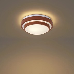 Moderne plafondlamp sienna met wit 25cm IP44 - Walden