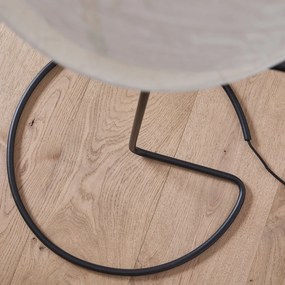 Vloerlamp van structuurpapier en ijzermetaal, NASSAH