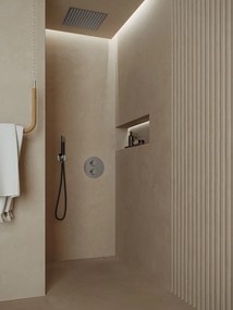 Saniclear Cube Pro inbouw regendouche rond met inbouw douchekop 30x30cm en staafhanddouche chroom