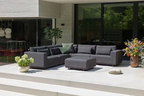 Flow. Lux hoekbank sooty (Showroommodel) All Weather loungeset Antraciet Sunbrella loungeset LoungesetHoek loungeset outdoor textiel - weerbestendig