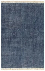 vidaXL Kelim vloerkleed 200x290 cm katoen blauw