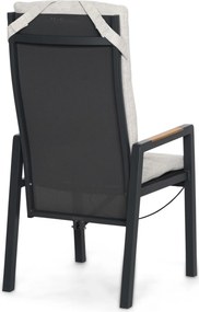 Verstelbare Tuinstoel Aluminium Grijs-antraciet Lifestyle Garden Furniture Vivaro   antracite