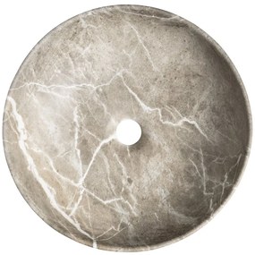 Sapho Rondane keramische waskom 41x41cm bruin marmer