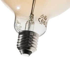 Set van 5 E27 dimbare LED lampen spiraal filament goud G125 4W 270 lm 2700K