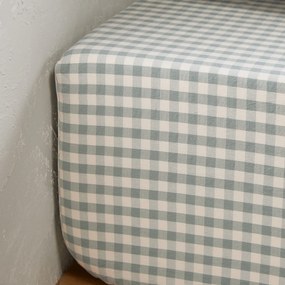 Hoeslaken in seersucker, omslag 30 cm, Cottage