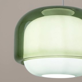 Hanglamp van gekleurd glasØ30,5 cm, KINOKO