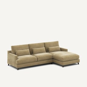 Hoekbank van stonewashed fluweel, ALWINE