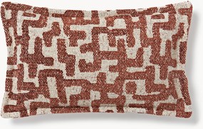 Viscose kussen Contia met ingeweven jacquard patroon