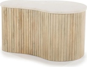 Eleonora Kira Salontafel Met Marmer Blad Middel - 70 X 47cm.