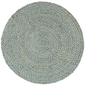 vidaXL Placemats 4 st rond 38 cm jute olijfgroen