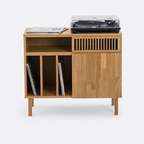 Platenkast van massief eikenhout en fineer, Bilbao