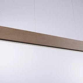 Eettafel / Eetkamer Hanglamp met dimmer bruin 121 cm incl. LED met afstandsbediening - Ajdin Modern Binnenverlichting Lamp