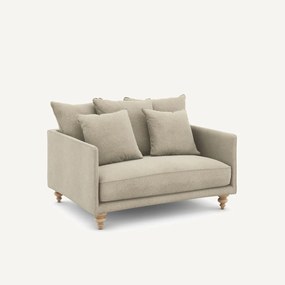 2-zits compacte bank in linnen fluweel, LAZARE