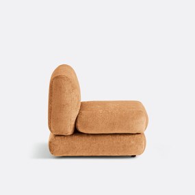 Modulaire haardstoel, dik fluweel, HOOVER