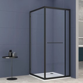 Badstuber Tono douchecabine met schuifdeur 80x80cm zwart mat