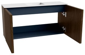 Mondiaz Joya 80cm toiletmeubel walnut met wastafel faye midden zonder kraangat talc