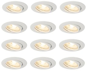 Set van 12 inbouwspots wit GU10 35mm - Edu