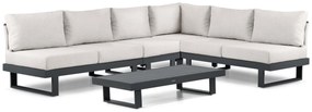 Hoek loungeset 6 personen Aluminium Grijs Lifestyle Garden Furniture Lorenzo
