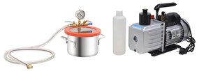 vidaXL Vacuümkamer met 2-traps pomp 3,7 L
