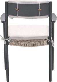 Garden Impressions Lily tuinstoel donker grijs - 2 stuks